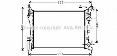 AVA QUALITY COOLING ola2408 -  Радиатор, охлаждение двигателя